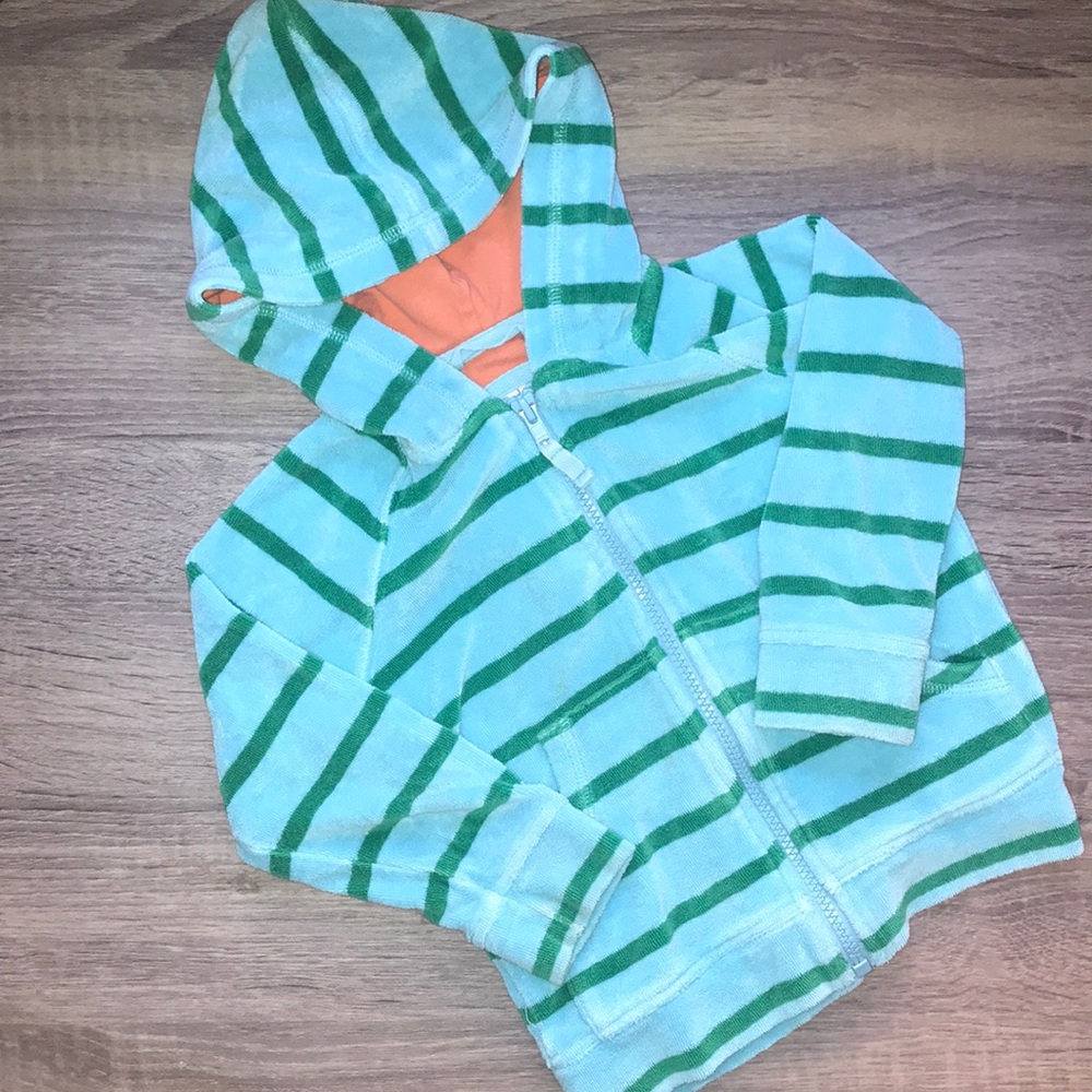 Mini Boden Terry Zip Up Hoodie